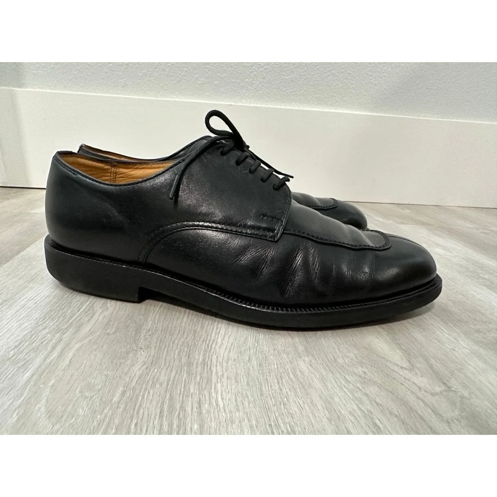 Burberry London Mens Black Leather Cap Toe Oxford Dress Shoes Sz 24.5 us 7